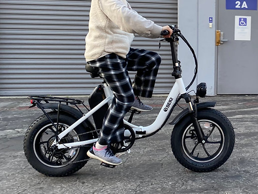 QBEAR CG3 WHITE STEP-THRU FOLDABLE WOMEN’S BIKE - Image 4